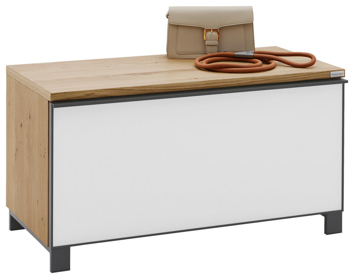 GARDEROBE 4-teilig  in 180/193/37 cm  - Eichefarben/Weiß, Design, Glas/Holz (180/193/37cm) - Dieter Knoll