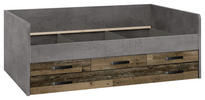 PAT EXTENSIBIL 120/200 cm  in maro, gri  - maro/negru, Trend, plastic/material pe bază de lemn (120/200cm) - Ti'me