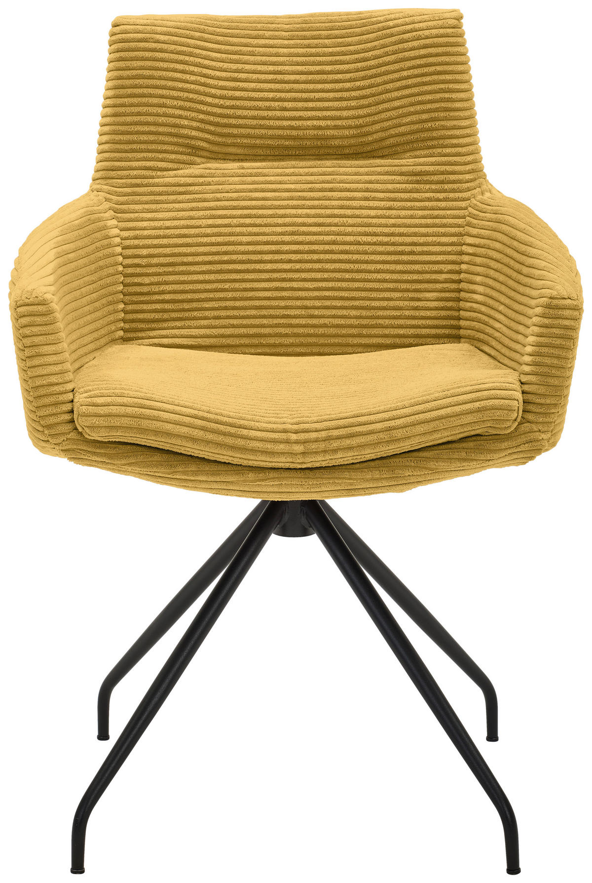 ARMLEHNSTUHL  in Cord  - Gelb/Schwarz, Design, Textil/Metall (61/85/64cm) - Musterring