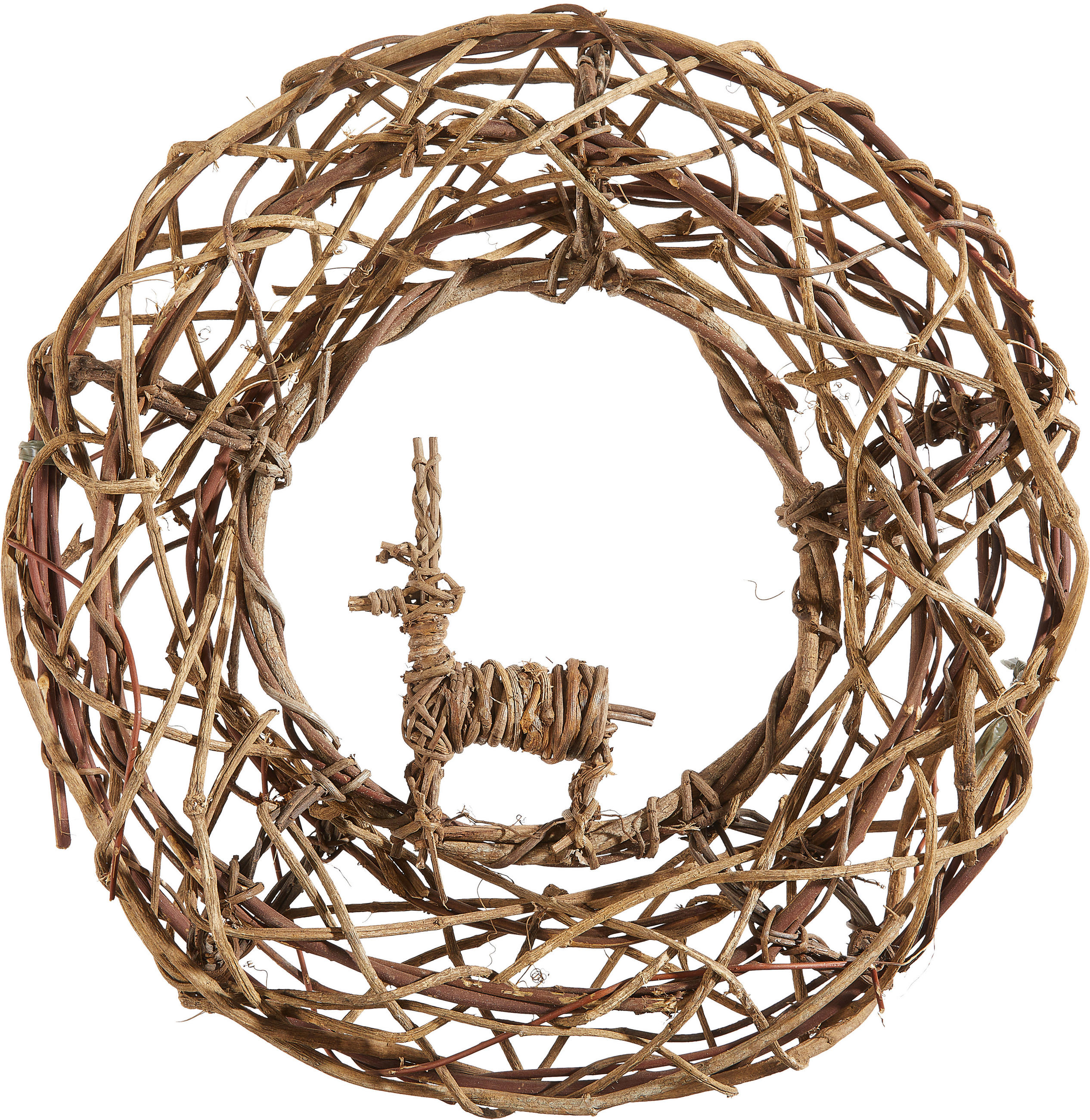 X-Mas Türkranz Braun, Natur 12 cm