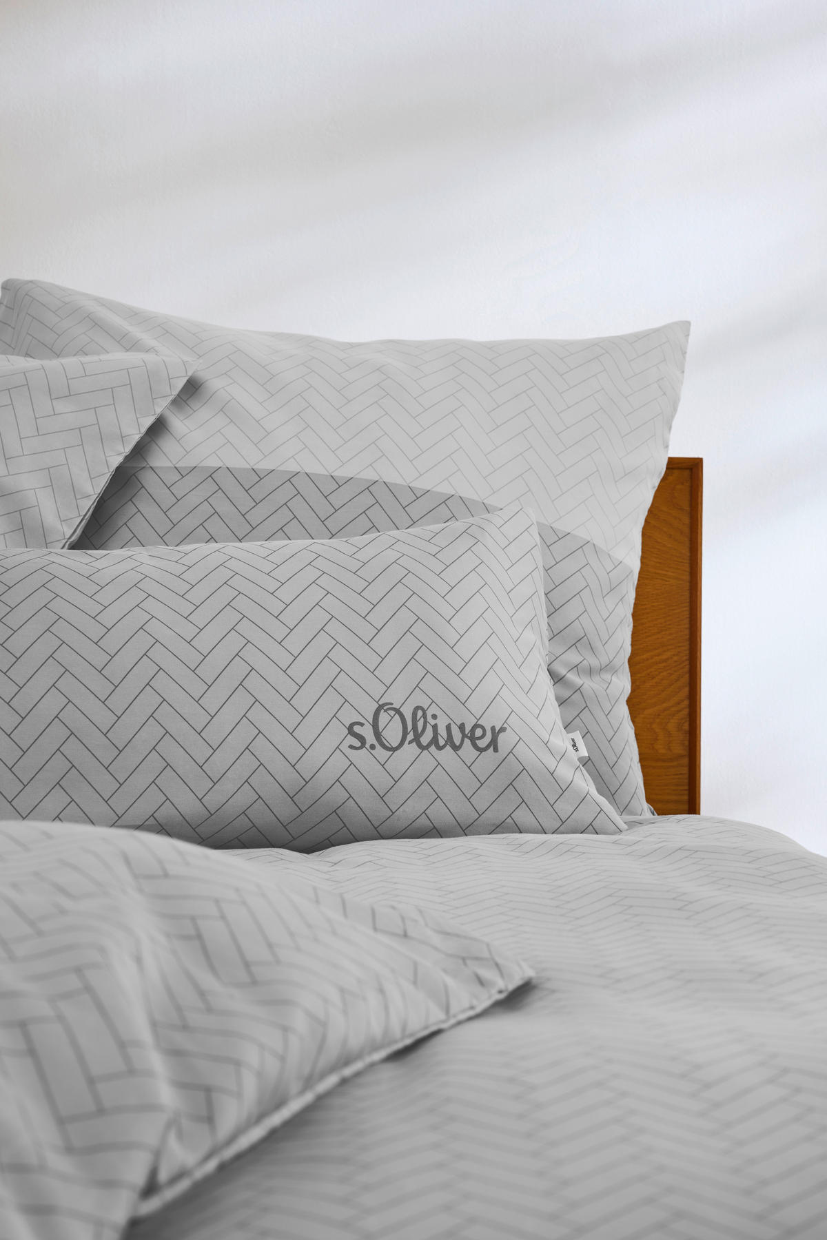 BETTWÄSCHE Makosatin 135/200 cm  - Grau, Basics, Textil (135/200cm) - S. Oliver