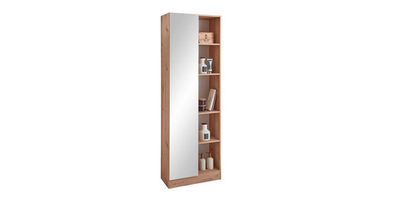 HOCHSCHRANK 60/195,5/33 cm  - Eiche Artisan, KONVENTIONELL, Glas/Holzwerkstoff (60/195,5/33cm) - Xora