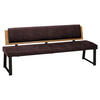SITZBANK 200/85/60 cm  in Dunkelbraun  - Dunkelbraun/Schwarz, MODERN, Holz/Textil (200/85/60cm) - Venda