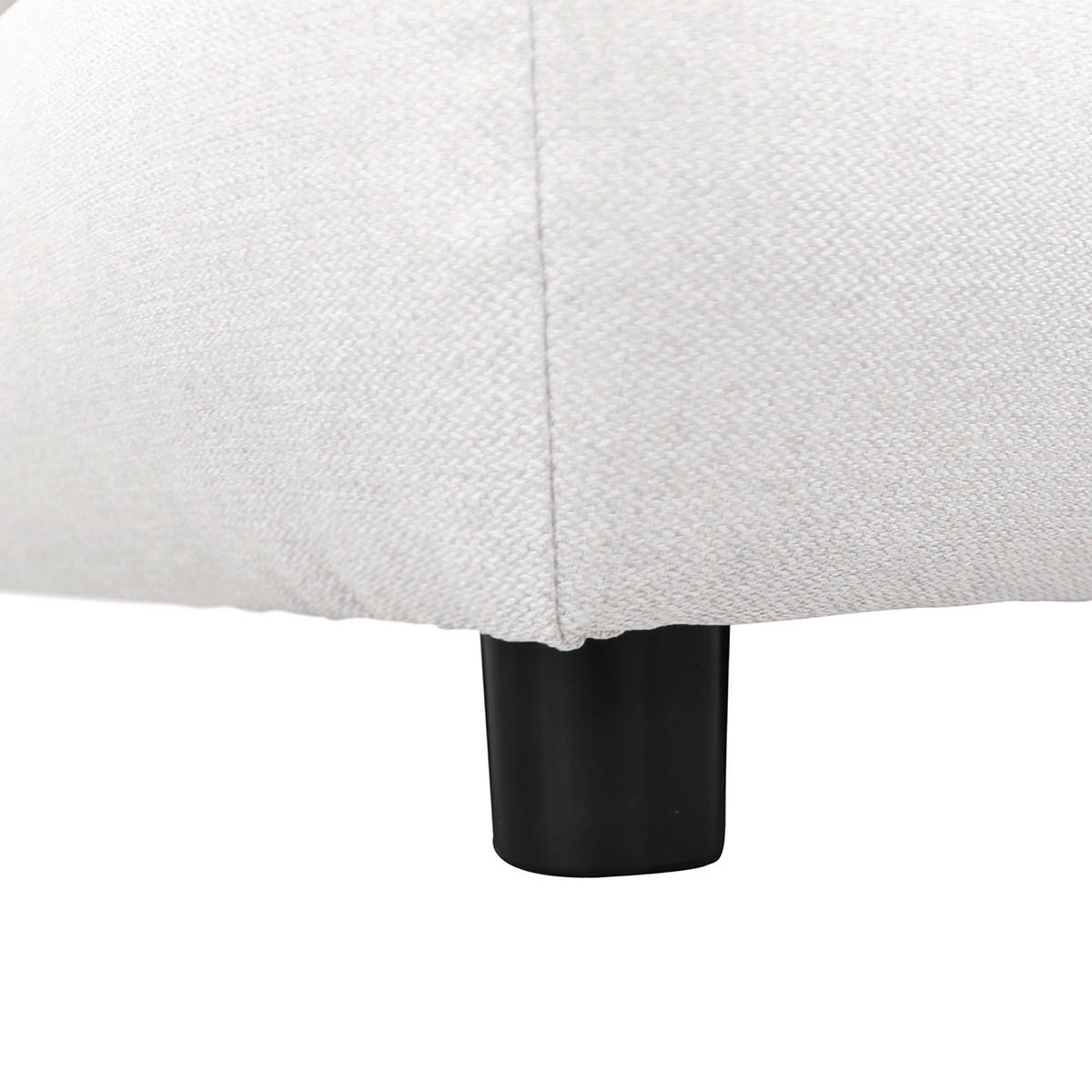 CANAPEA EXTENSIBILĂ textil alb  - alb/negru, Design, plastic/textil (206/87/88cm) - P & B