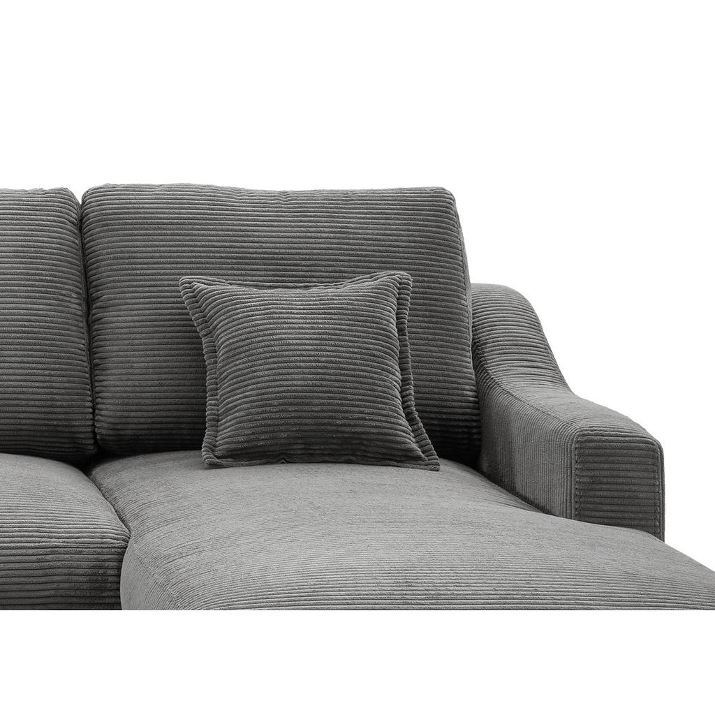 Thumbnail - P & B Wohnlandschaft, Grau, Textil, Buche, Uni, 6-Sitzer, Füllung: Schaumstoff, U-Form, 301x200 cm, Made in EU, Typenaus...