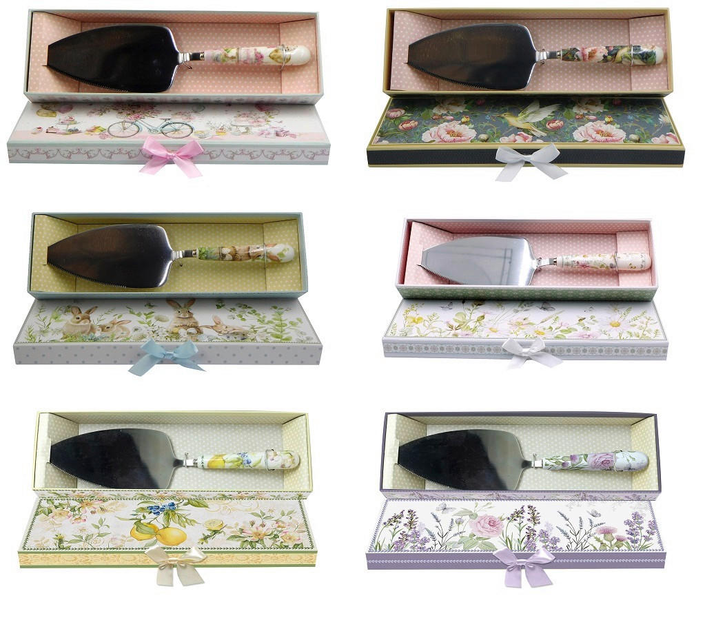 TORTENHEBER - Blau/Dunkelgrün, LIFESTYLE, Karton/Keramik (26,5cm)