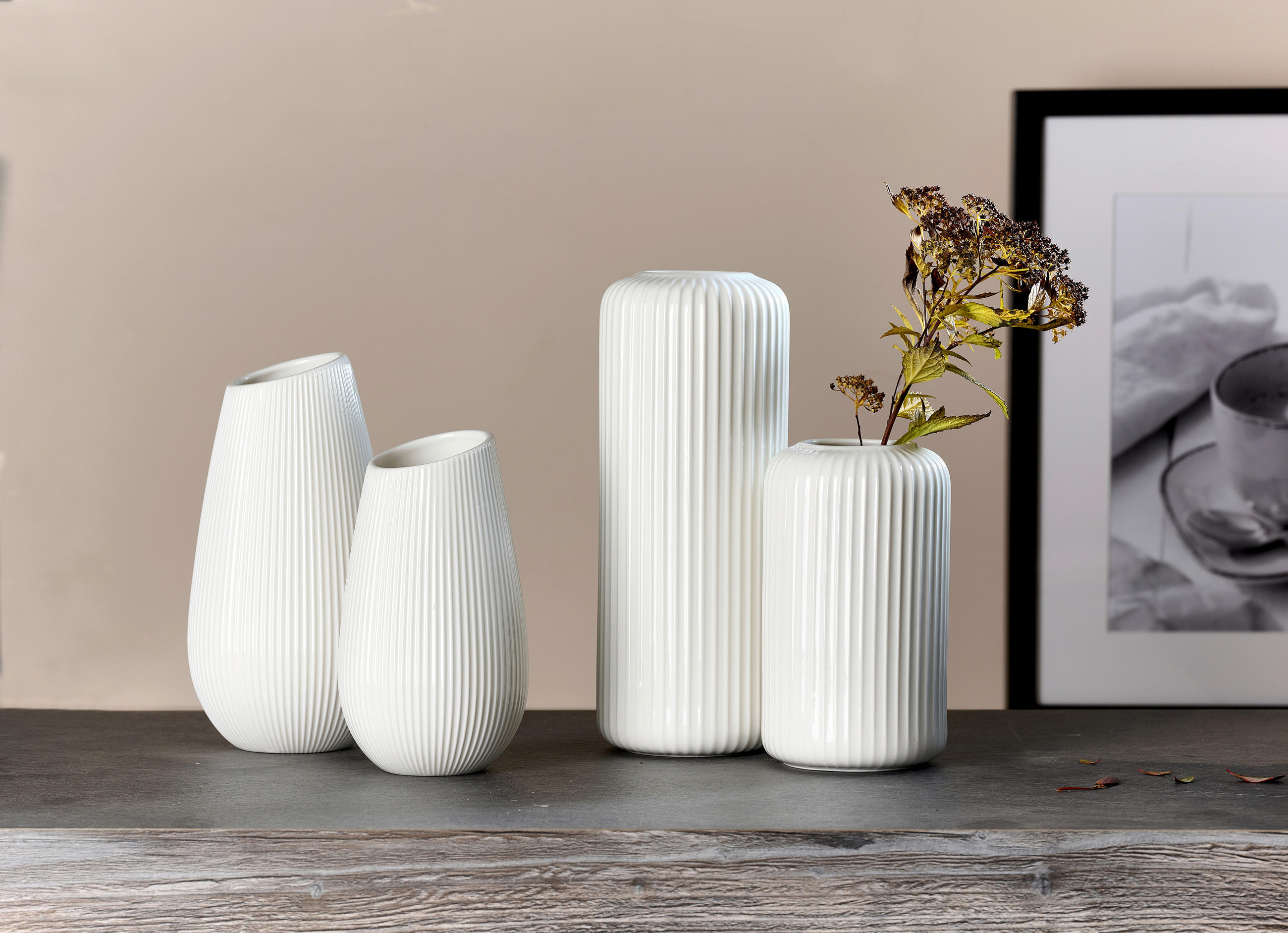 VASE Nora 24 cm  - Weiß, KONVENTIONELL, Keramik (10/10/24cm) - Ritzenhoff Breker