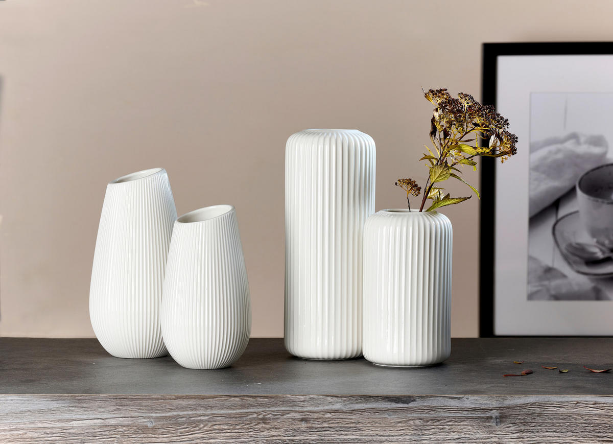 VASE Nora 16 cm  - Weiß, KONVENTIONELL, Keramik (9/9/16cm) - Ritzenhoff Breker