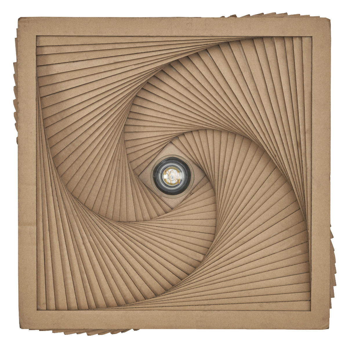 DECKENLEUCHTE Modern 40/40/22,5 cm    - Natur, Karton/Metall (40/40/22,5cm) - Osram