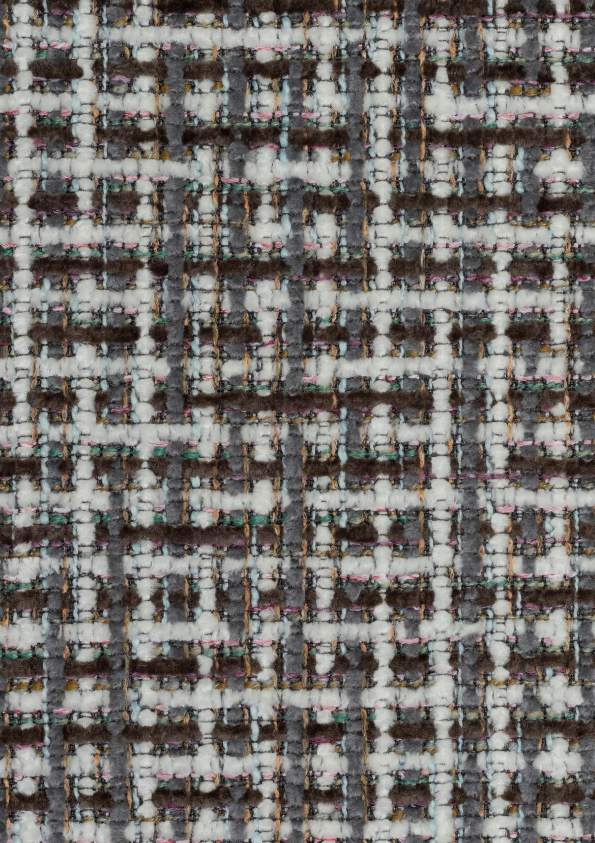 ARMLEHNSTUHL  in Eisen Chenille  - Graubraun/Schwarz, MODERN, Textil/Metall (59,5/87,5/62,5cm) - Novel