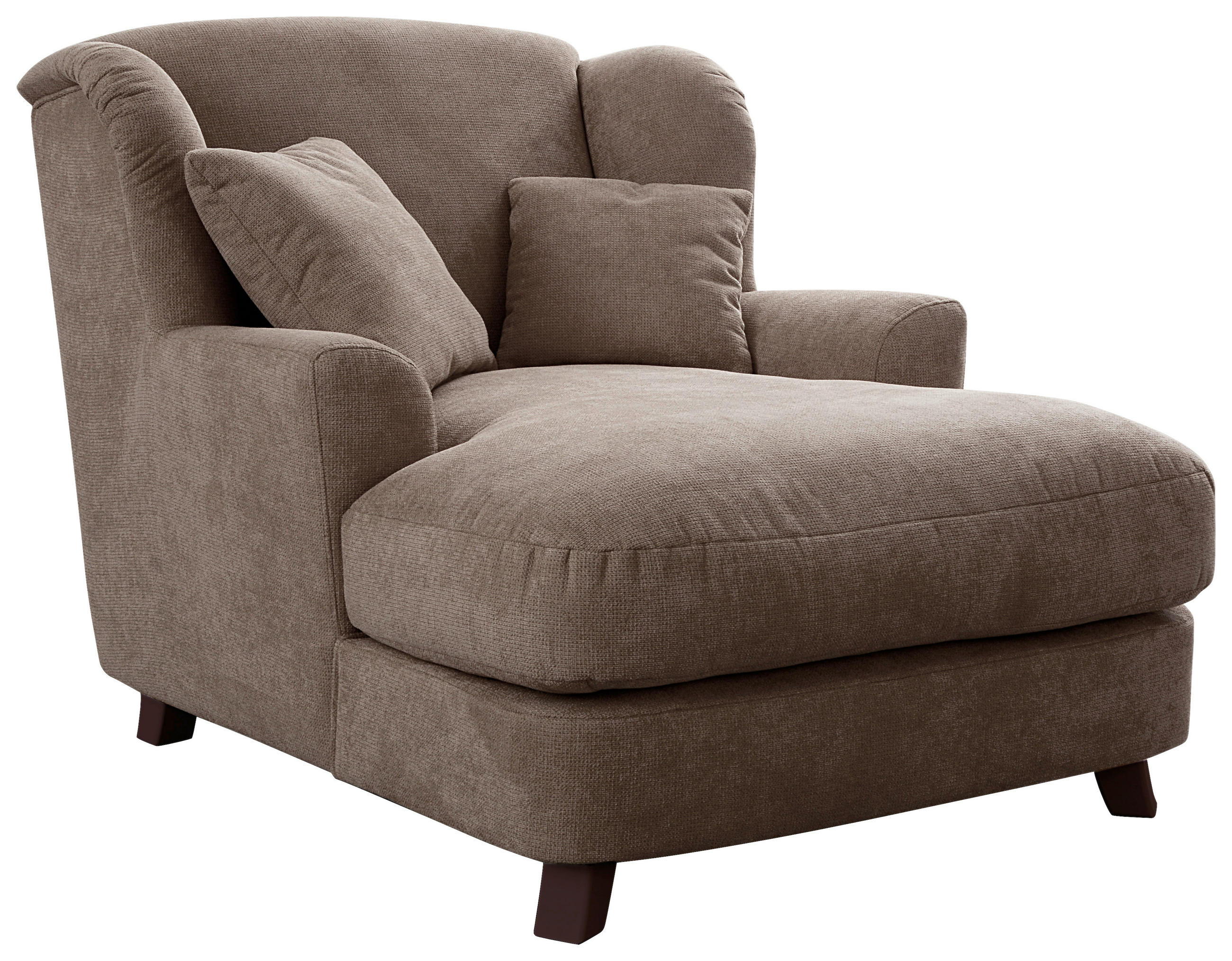 XXL-SESSEL - Taupe/Dunkelbraun, MODERN, Holzwerkstoff/Textil (109/104/145cm) - Sit & More