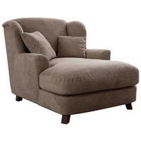 XXL-SESSEL - Taupe/Dunkelbraun, MODERN, Holzwerkstoff/Textil (109/104/145cm) - Sit & More