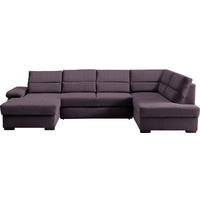 WOHNLANDSCHAFT in Webstoff Violett  - Dunkelbraun/Violett, Konventionell, Kunststoff/Textil (166/319/183cm) - Cantus