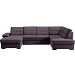 WOHNLANDSCHAFT  in Webstoff Violett  - Dunkelbraun/Violett, KONVENTIONELL, Kunststoff/Textil (166/319/183cm) - Cantus