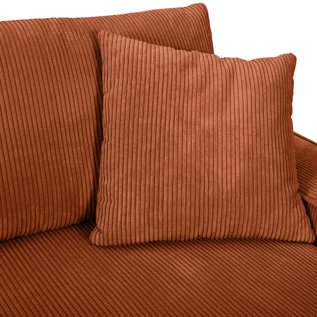 HÖRNSOFFA i manchester rostfärgad  - svart/rostfärgad, Klassisk, textil/plast (250/153cm) - MID.YOU