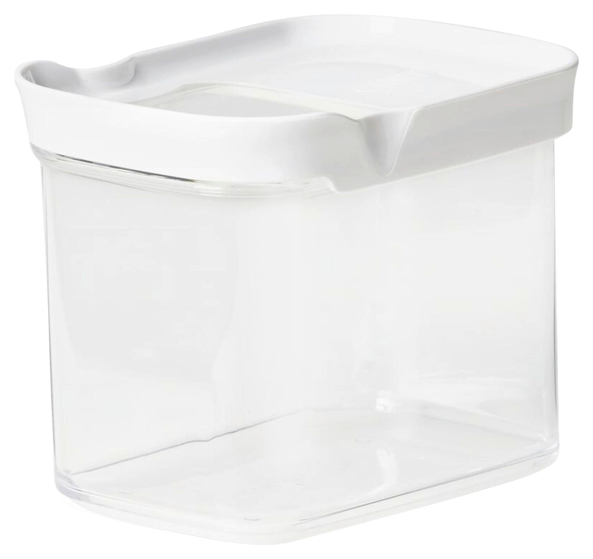 FRISCHHALTEDOSE 1,0 l  - Weiß, Basics, Glas/Kunststoff (16,0/9,9/11,9cm) - Emsa