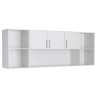 REGALELEMENT  213/82/44 cm Weiss  - Weiss/Alufarben, Konventionell, Holzwerkstoff/Kunststoff (213/82/44cm) - Xora