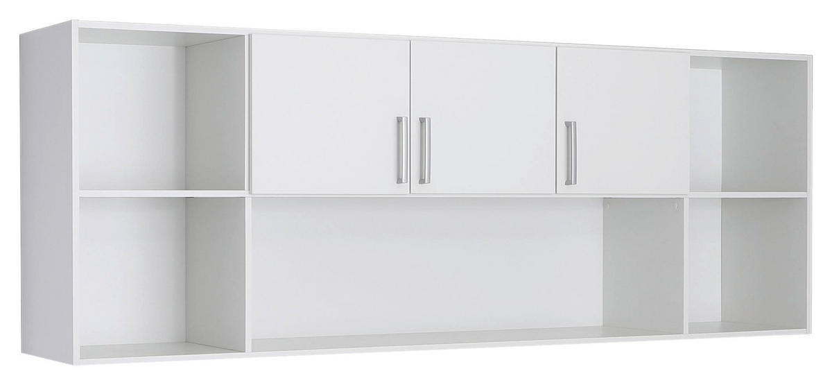 REGALELEMENT  213/82/44 cm Weiss  - Weiss/Alufarben, Konventionell, Holzwerkstoff/Kunststoff (213/82/44cm) - Xora