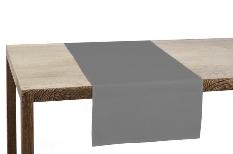 TISCHLÄUFER Textil Graubraun 45/140 cm  - Graubraun, Basics, Textil (45/140cm)