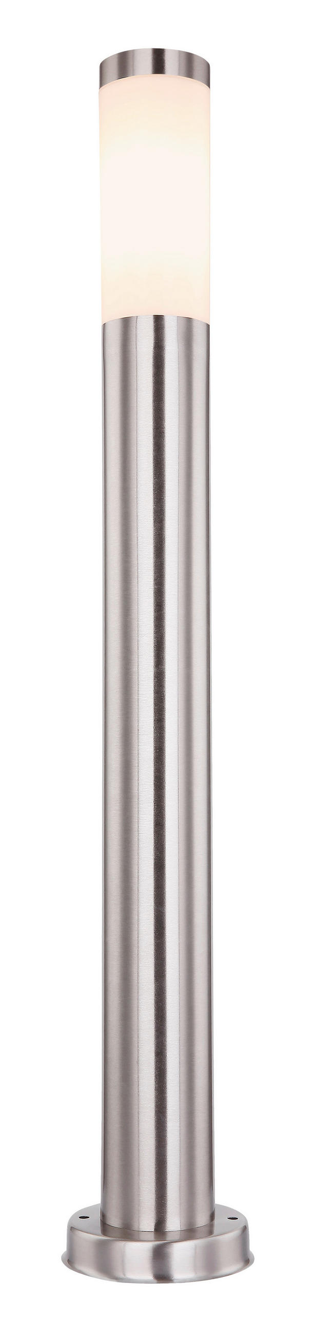 WEGELEUCHTE 12,7/80 cm   - Edelstahlfarben/Opal, Basics, Kunststoff/Metall (12,7/80cm) - Globo