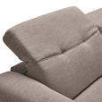 ECKSOFA in Struktur Cappuccino  - Eichefarben/Schwarz, Design, Holz/Textil (163/305cm) - Novel