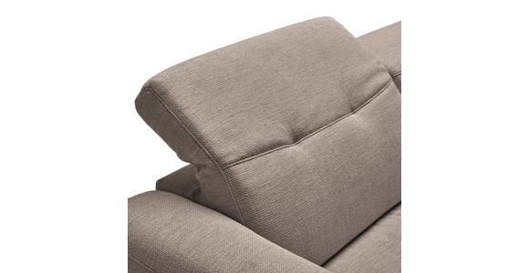 ECKSOFA in Struktur Cappuccino  - Eichefarben/Schwarz, Design, Holz/Textil (163/305cm) - Novel