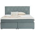 BOXSPRINGBETT 180/200 cm  in Hellgrau  - Hellgrau/Schwarz, Design, Kunststoff/Textil (180/200cm) - Xora