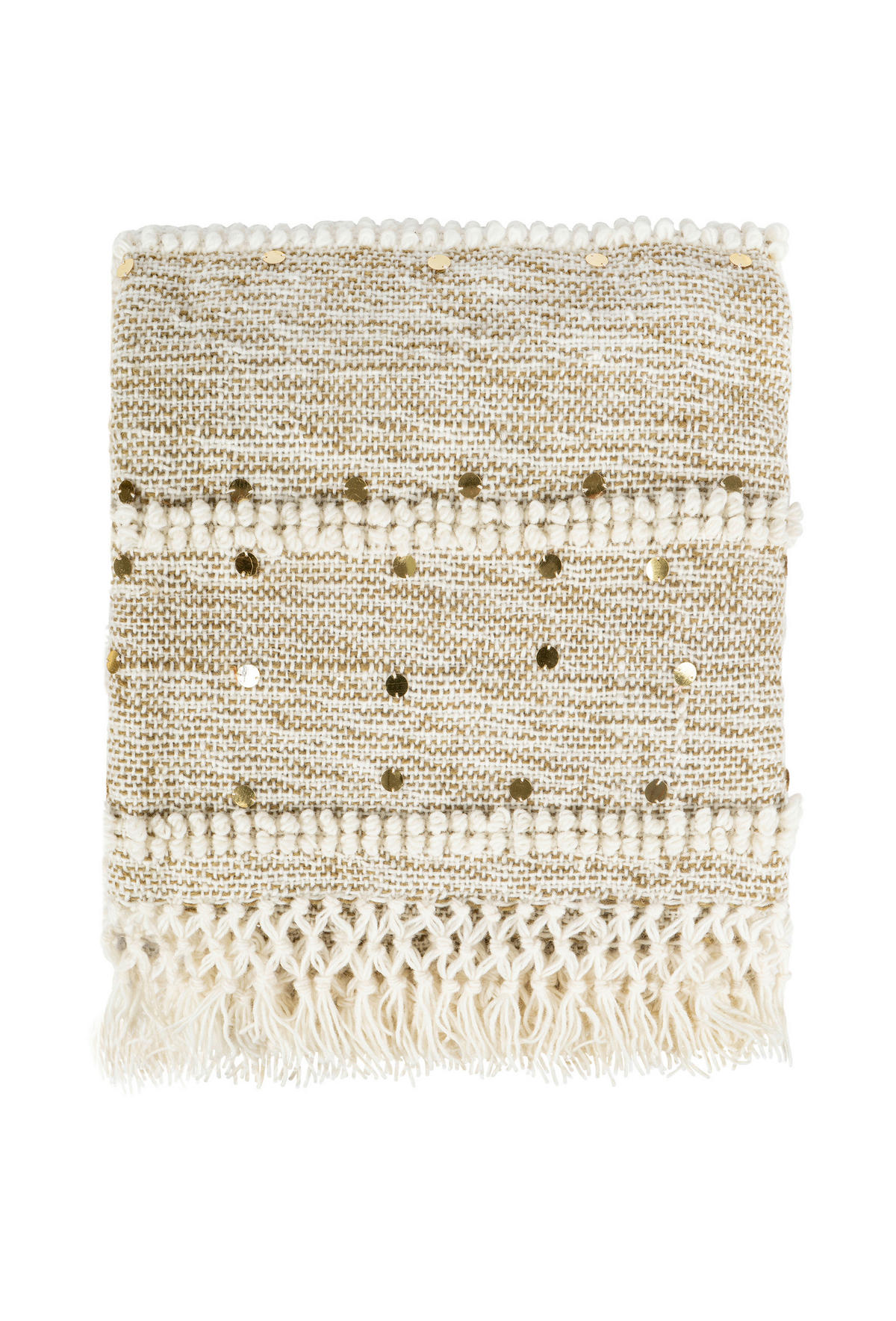 DEKA, novozélandská vlna, 130/170 cm - krémová/tmavě zelená, Konvenční, textil/plast (130/170cm)