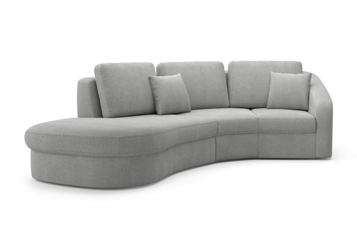 ECKSOFA in Mikrofaser Grau  - Schwarz/Grau, Modern, Kunststoff/Textil (230/266cm) - Sit & More