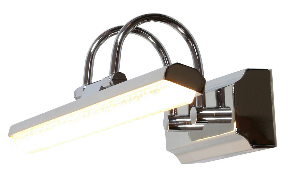 LED-WANDLEUCHTE 14/40/11 cm   - Chromfarben, Basics, Metall (14/40/11cm)
