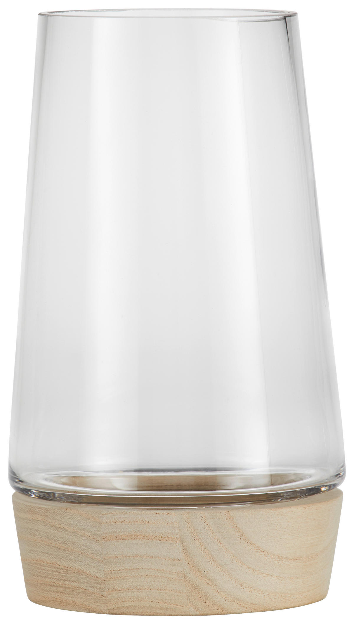 WINDLICHT Naturfarben 13/22 cm  - Naturfarben, LIFESTYLE, Glas/Holz (13/22cm) - Ambia Home