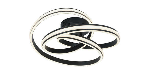 LED-DECKENLEUCHTE 48/52/23 cm   - Schwarz/Weiß, Design, Kunststoff/Metall (48/52/23cm) - Novel