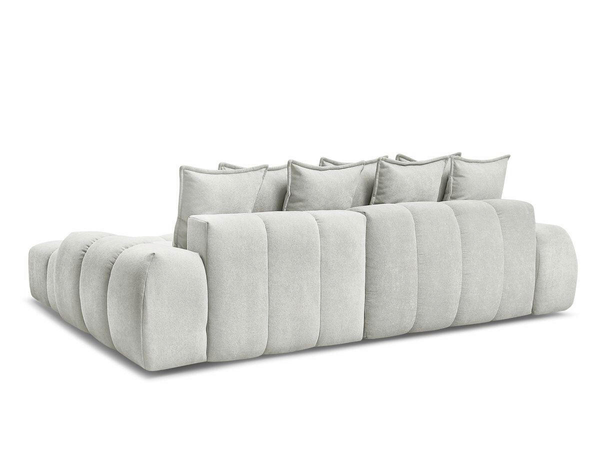 ECKSCHLAFSOFA EVEREST  mit Rücken echt, Armteil links, Armteil rechts Struktur Hellgrau  - Hellgrau/Schwarz, MODERN, Kunststoff/Textil (318/180cm) - Livetastic