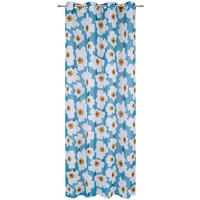 ZAVESA SA KARIKAMA tirkizna - tirkizna, Dizajnerski, tekstil (140/245cm) - Esposa