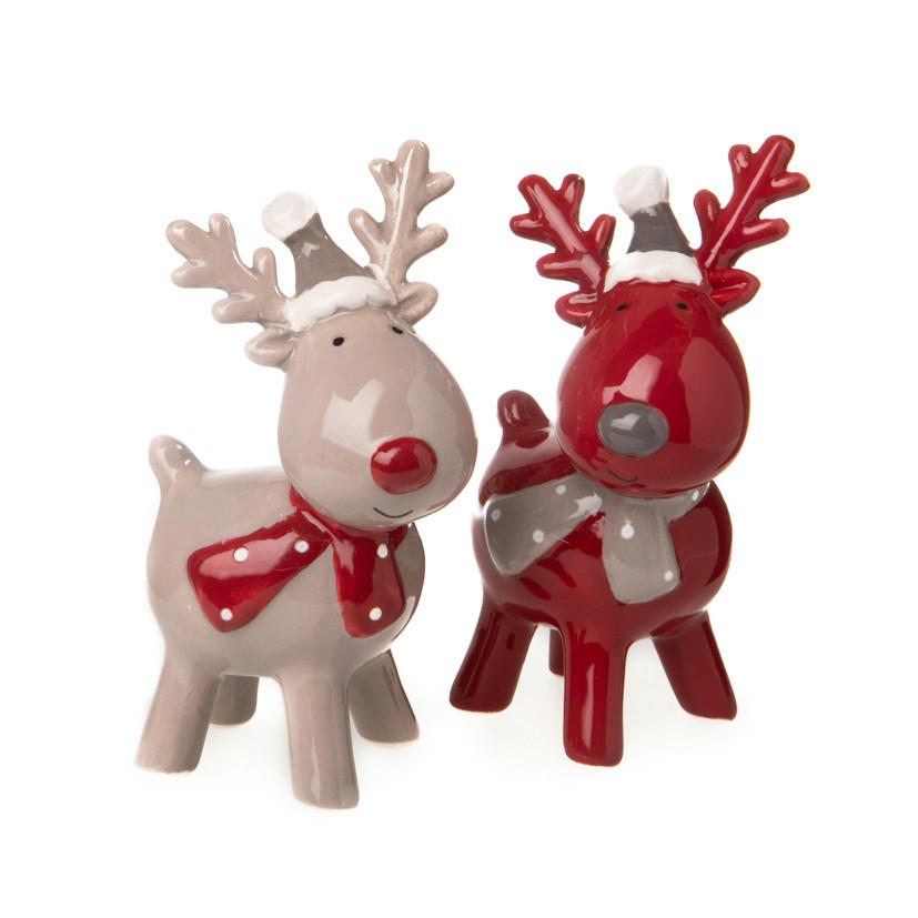 DEKORATIONSREN  - beige/röd, Lifestyle, keramik (5,5/4,5/10cm) - X-Mas