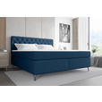 BOXSPRINGBETT 180/200 cm  in Dunkelblau  - Schwarz/Dunkelblau, KONVENTIONELL, Textil/Metall (180/200cm) - Carryhome