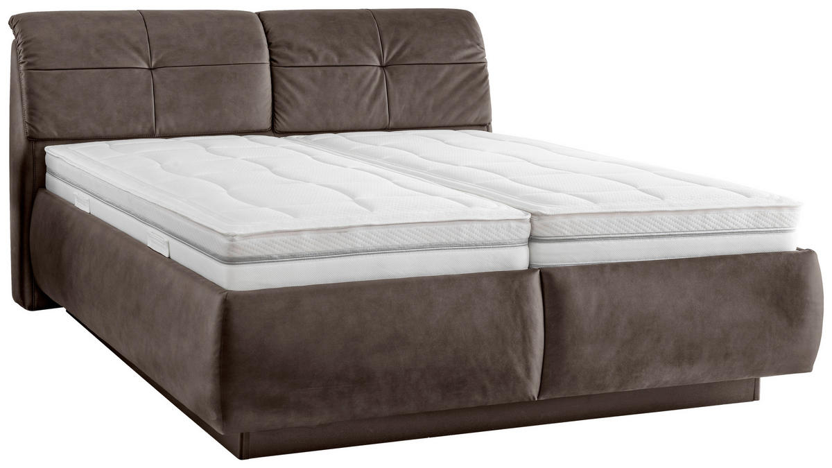 POLSTERBETT 180/200 cm  in Dunkelbraun  - Weiss/Dunkelbraun, Konventionell, Holz/Holzwerkstoff (180/200cm) - Beldomo - Sleep