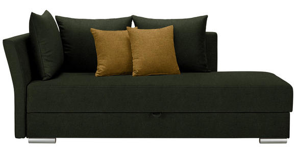 LIEGE  in Webstoff Dunkelgrün  - Chromfarben/Dunkelgrün, Design, Kunststoff/Textil (220/93/100cm) - Xora