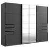 ORMAR S KLIZNIM VRATIMA antracit, prozirno   - boje grafita/prozirno, Konvencionalno, staklo/drvni materijal (270/210/64cm) - MID.YOU