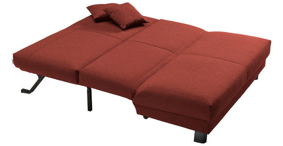 SCHLAFSOFA mit Relaxfunktion Flachgewebe Rot - Rot/Schwarz, Design, Textil/Metall (160/85/100cm) - Carryhome
