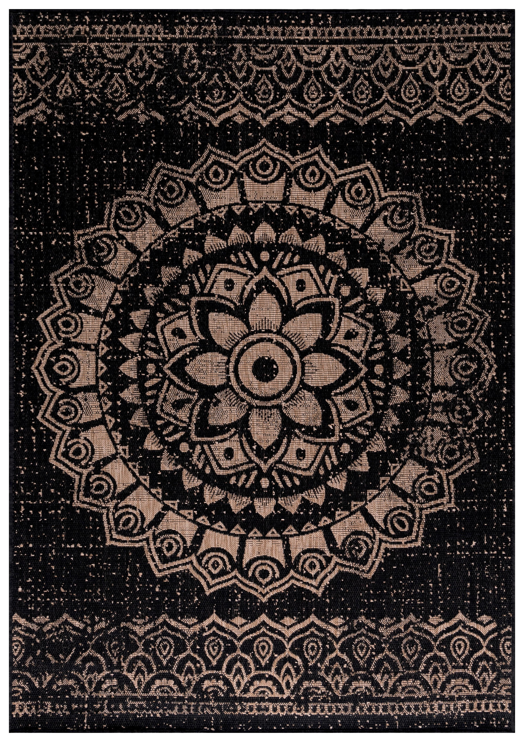 OUTDOORTEPPICH 120/170 cm Sunny Schwarz  - Schwarz, Design, Textil (120/170cm) - Novel
