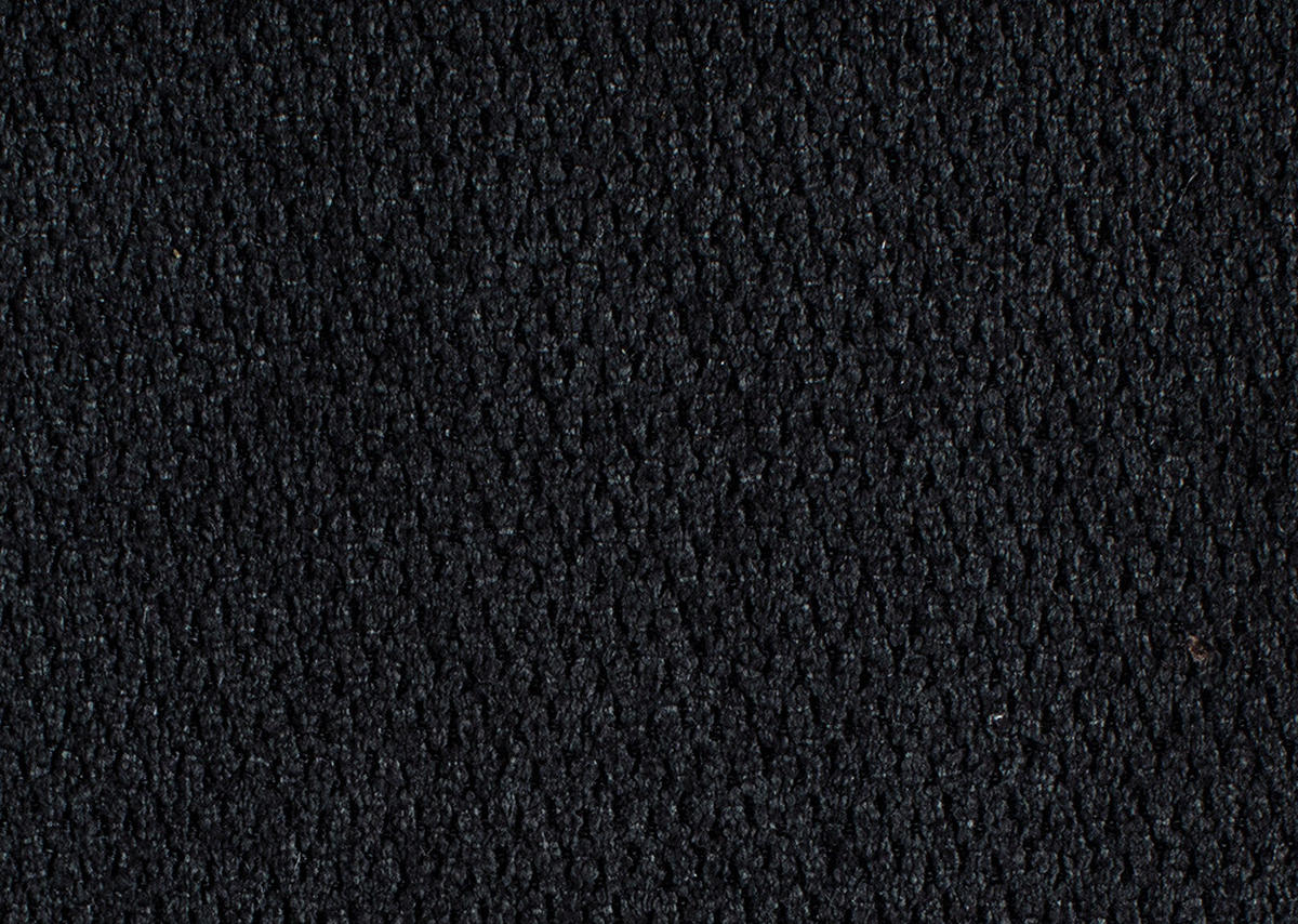 ECKSOFA in Chenille Schwarz  - Schwarz, Design, Textil/Metall (220/310cm) - Beldomo Style
