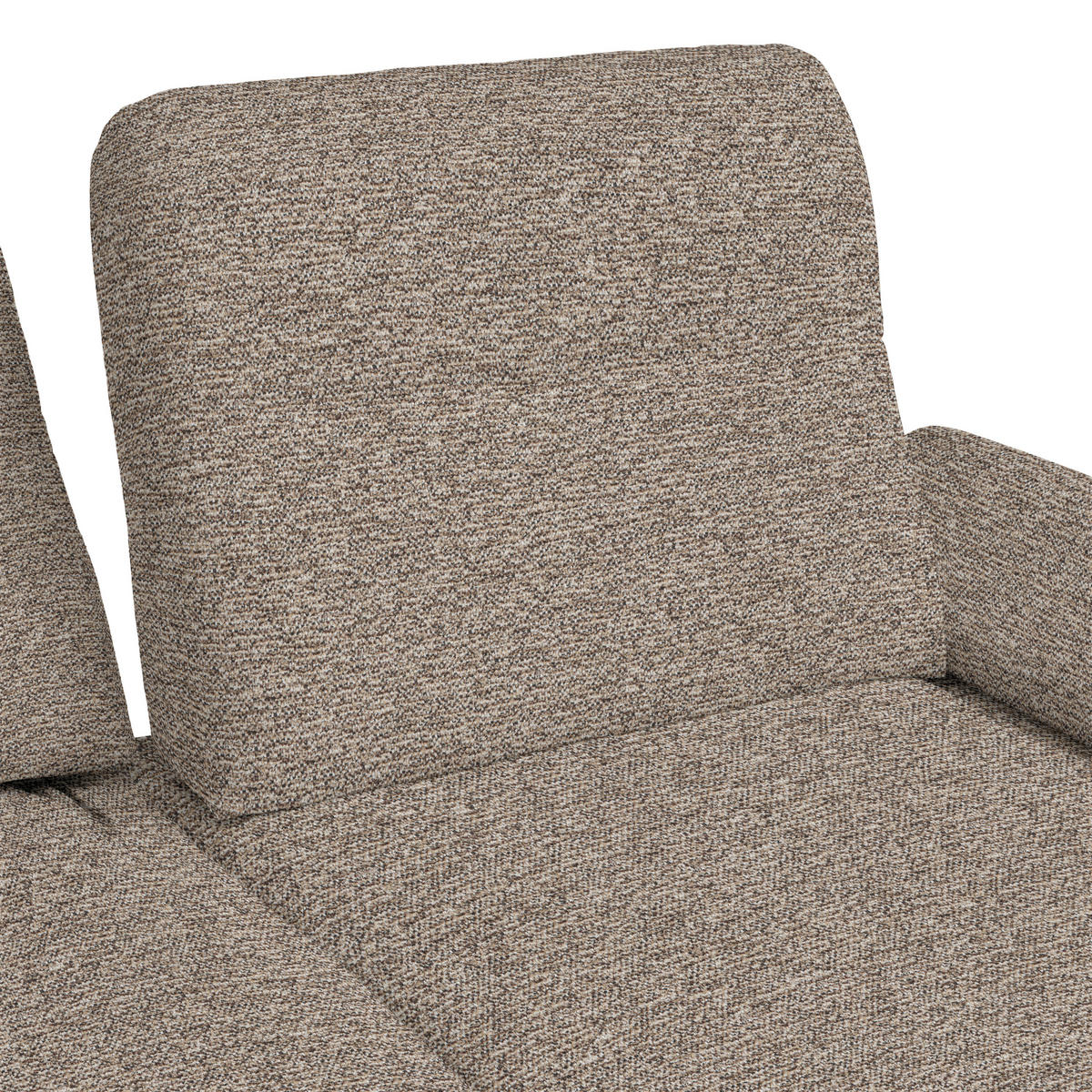 ECKSOFA in Chenille, Flachgewebe Beige  165/318 cm  - Beige/Schwarz, Design, Textil/Metall (165/318cm) - Xora