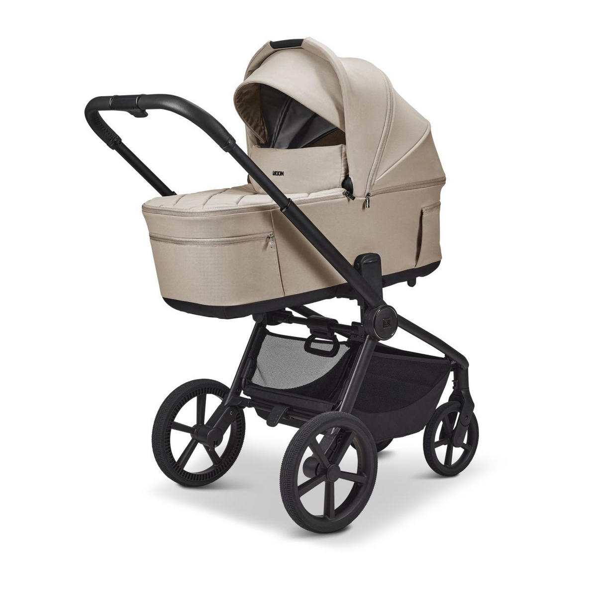 KOMBIKINDERWAGEN  Resea Fold  sand  - Sandfarben/Schwarz, Basics, Textil/Metall (116/57/94cm) - Moon