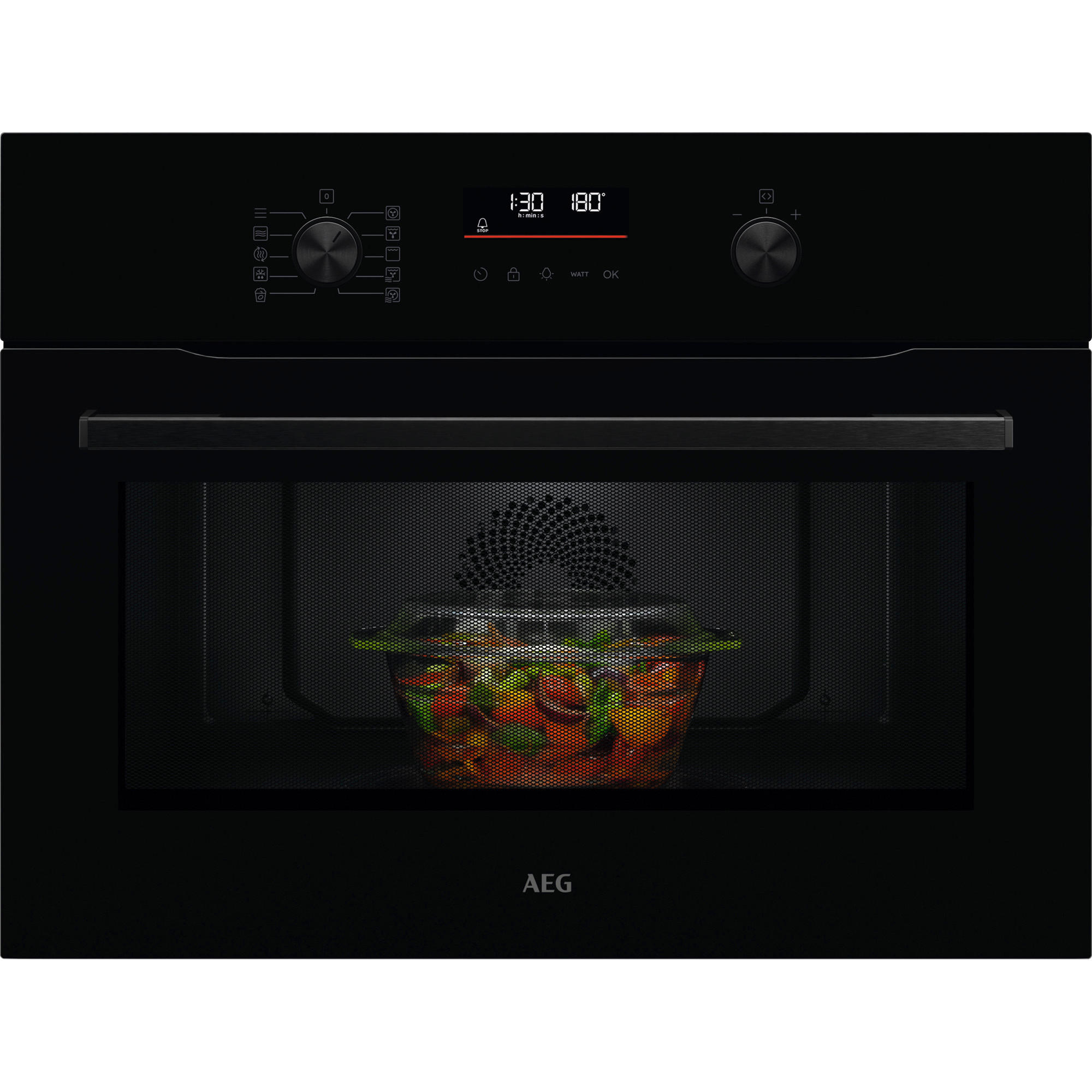 Kompaktbackofen NKO5N40K  - Schwarz, Metall (59,5/45,5/56,7cm) - AEG