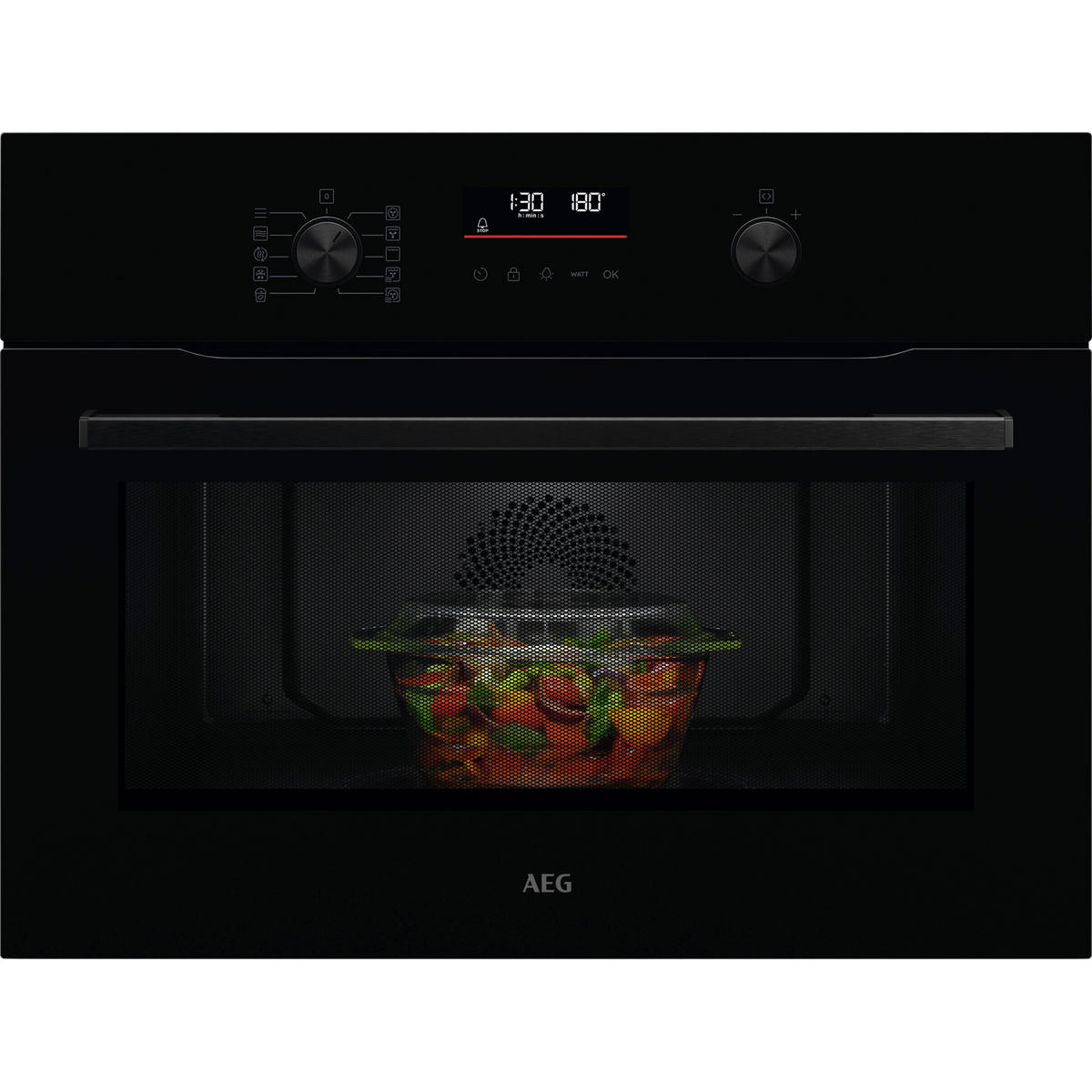 Kompaktbackofen NKO5N40K  - Schwarz, Metall (59,5/45,5/56,7cm) - AEG