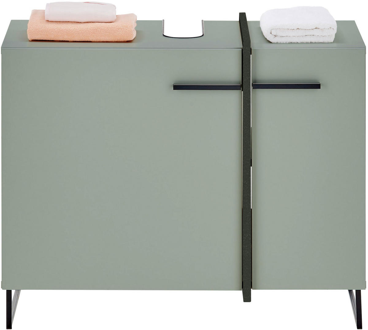 WASCHBECKENUNTERSCHRANK 80/64/41 cm  - Schwarz/Grün, LIFESTYLE, Holzwerkstoff/Kunststoff (80/64/41cm) - home24