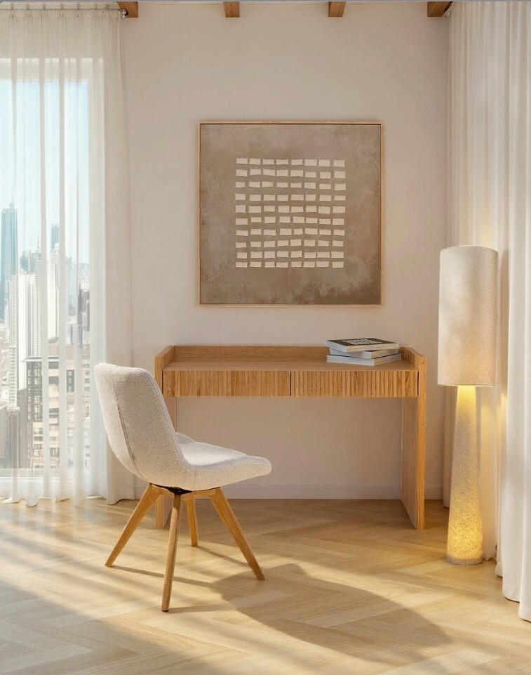 LEINWANDBILD Abstraktes 100/100/4 cm  - Beige, Design, Holz/Textil (100/100/4cm) - Kare-Design