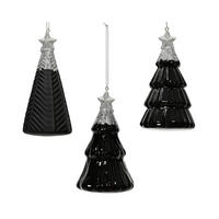 Ornamente Brad De Crăciun - negru, Basics, sticlă (12,60/12,60/12,60cm)