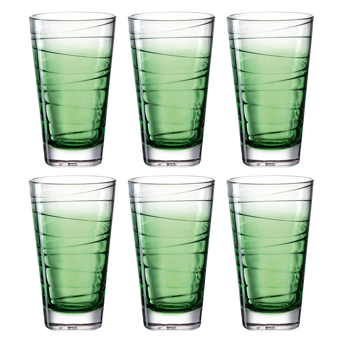 GLÄSERSET Vario 6-teilig  - Grün, KONVENTIONELL, Glas (280ml) - Leonardo